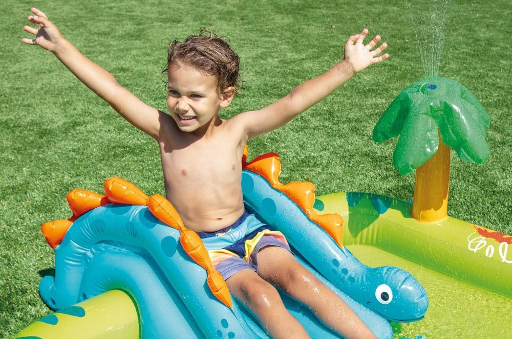 Inflatable Dinosaur Water Play Center Pool with Slide INTEX 57166 (2)