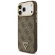 Guess 4G Triangle Logo & Big Strap Metal Buttons MagSafe Phone Case Cover iPhone 17 Pro Max - Brown