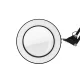 Glow 308 LED Magnifying Lamp with Table Clamp, Black