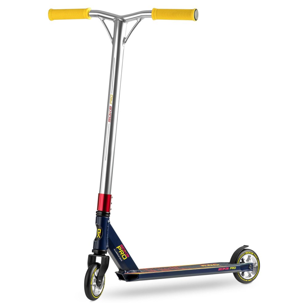 SOKE PRO Stunt Scooter for Freestyle Tricks, Navy and Red (2)