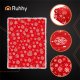 Ruhhy Christmas Flannel Blanket 130x170 cm, White/Red