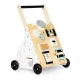 ECOTOYS Wooden Baby Walker Push Toy with Activity Center