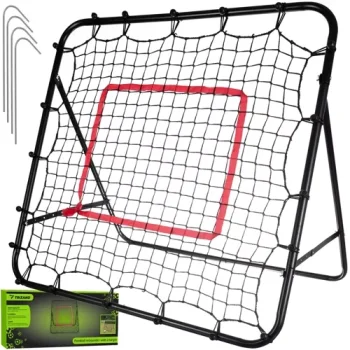Trizand Football Goal / Rebounder with Target, 120x120 cm