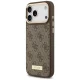 Guess 4G Logo Plate MagSafe Case for iPhone 17 Pro Max, Brown
