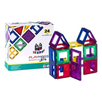 Magnetic tiles blocks 3D Playmags 162 - 24 pcs set