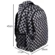 Kruzzel 24530 School Backpack 22L with Shoe Bag, Checkered