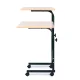 Mobile laptop table with adjustable height and wheels, ModernHome, brown