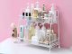 Two-Tier Kitchen and Bathroom Organizer Shelf, White