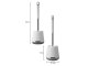 Silicone Toilet Brush 43 cm, White/Gray