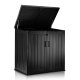 Plonos Large Deck Box 205 Gallon Outdoor Storage for Patio Cushions and Tools, black