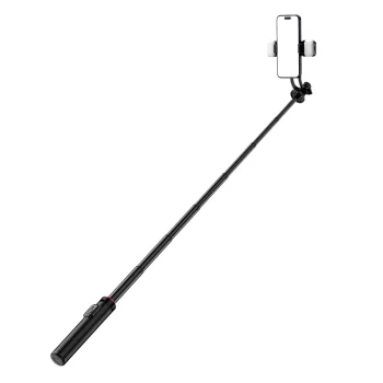 Selfie Stick Tripod WC12YDS with Dual LED Lamp and Bluetooth - Black