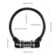 Rockbros 32120007001 Bicycle Code Lock with Steel Cable, Black