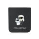 Karl Lagerfeld Saffiano Metal Pin vāciņš Samsung Galaxy Z Flip 6, Melns