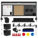 Ergo Office Desk Organizer Partition with Shelves, ER-300 B, Black