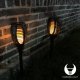 Forever Solar Flame Garden Night Light 33LED 600mAh IP65, Black