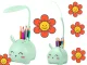 Kids LED Night Light with Organizer and Phone Stand, Green