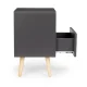 ModernHome Nightstand with Drawer Bedside Table, Grey