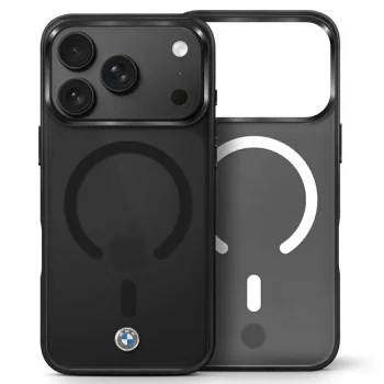 BMW Sign Frosted IML & Metal Logo MagSafe Case for iPhone 17/18 Pro Max - Black
