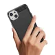 Dėklas iPhone 15 Plus Carbon Case, lankstus TPU su anglies pluošto raštu, juodas