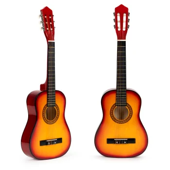 ECOTOYS Large Classical Wooden Guitar for Kids 6-String, Brown
