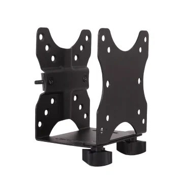 Maclean MC-720 Mini PC Mount for NUC / Mac mini, Under Desk / VESA, 5kg, Black