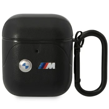 BMW AirPods 1 / 2 Case Leather Curved Line, Black