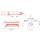 Foldable Baby Bath Tub with Thermometer & Newborn Insert Ricokids RK-287, white-pink