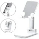 Foldable Adjustable Stand for Phone and Tablet, Silver-White