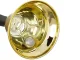 Metal Santa Claus Hand Bell with Wooden Handle, Gold