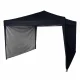 LUARO Garden Pavilion 3x3 m, 3 Walls, Black