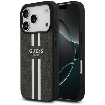 Guess 4G Printed Stripes MagSafe Phone Case Cover iPhone 17 Pro - black