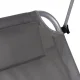 MultiGarden Folding Beach Lounger on Wheels with Canopy, Grey