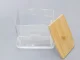 Bathroom Organizer and Cotton Bud Holder with Wooden Lid