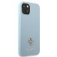Guess Saffiano 4G Small Metal Logo Case for iPhone 13 - Blue
