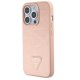 Guess iPhone 15 Pro Max Case Croco Triangle Metal Logo, Pink