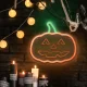 Forever Light PLEXI LED Neon WESOŁA DYNIA, Orange/Green