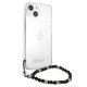 Guess Transparent Hardcase for iPhone 13 Pearl Black