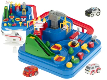 Kids Toy Car Race Track Road Obstacle Course Parking + 3 Cars