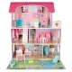 Lulilo Gardeno Wooden Dollhouse with Furniture and LED Lights, 70cm, Pink