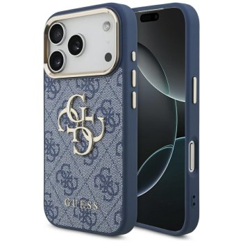 Guess 4G Big 4G Classic Logo Phone Case Cover iPhone 17 Pro - Blue and Gold