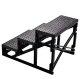 Three-Step Dog Stairs, Plastic / Plush, Grey