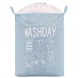 Foldable laundry basket with handles, 70L, polyester, blue