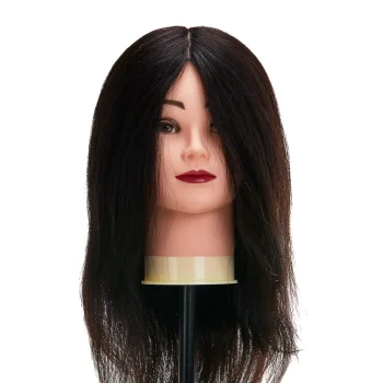 Gabbiano WZ1 Hairdressing Training Head, Natural Hair, 30 cm, 1H
