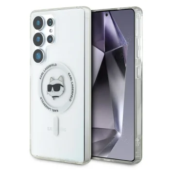 Karl Lagerfeld Button Choupette MagSafe Case for Samsung Galaxy S25 Ultra White