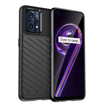 Thunder Case Flexible Protective Cover for Realme 9 Pro+ (9 Pro Plus), Black