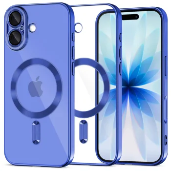 Tech-Protect MagFlex MagSafe Case for iPhone 17 - Clear Navy Blue
