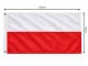 Large Polish National Flag with Grommets 155x90 cm, white-red