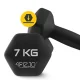4FIZJO Classic Cast Iron Dumbbells 2 x 7 kg, Black