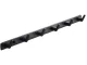 Wall-Mounted Clothes and Towel Rack, 6 Hooks, 54.5 cm, Black
