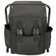 Folding fishing camping chair with backpack 10L black
